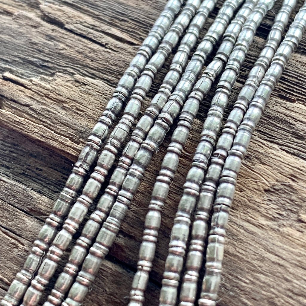 Thai Silver Tiny Short Bugle Beads
