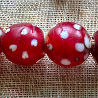 Cherry Red Venetian Glass Beads