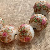 Six Venetian Tabular Wedding Cake Beads