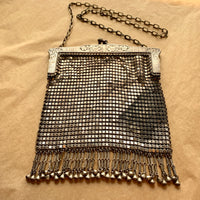Antique Silver Mesh Purse with Fringe!