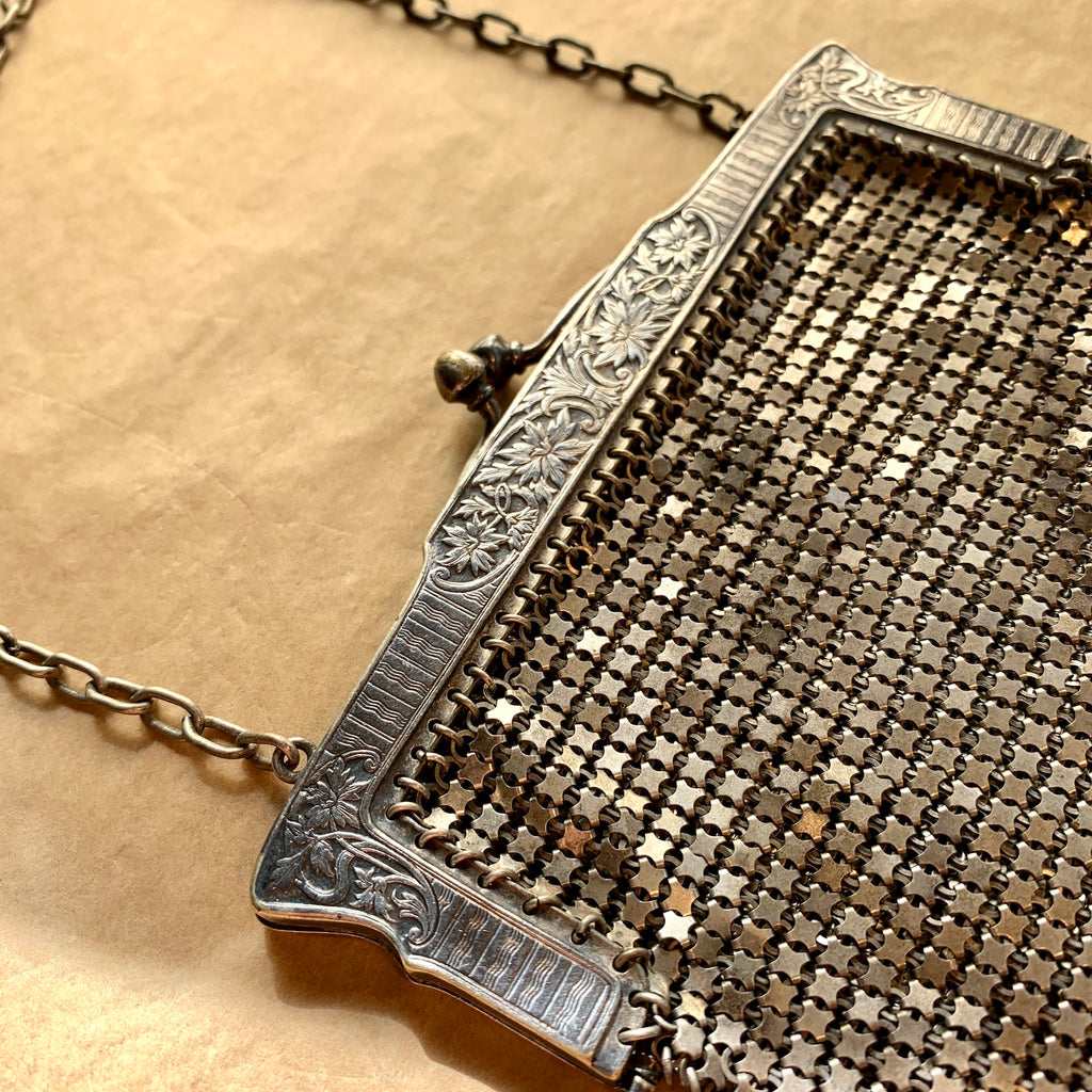 Antique French Napoleon 3 silver mesh purse – Chez Pluie