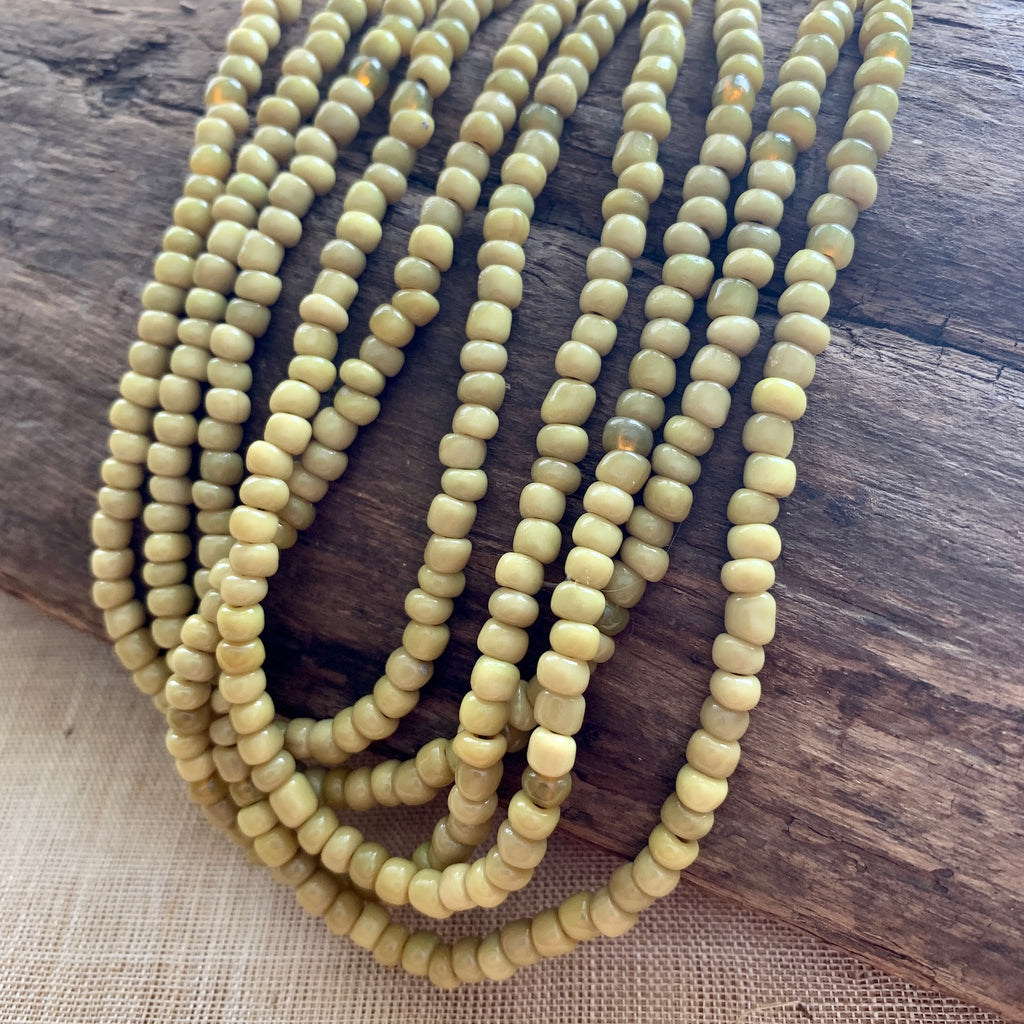 Antique Greasy Yellow 5º Seed Beads