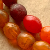 Orange & Red Cherry Tomato Glass Beads