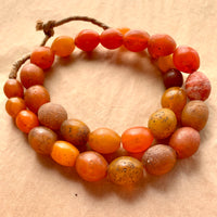 Orange Cherry Tomato Glass Beads