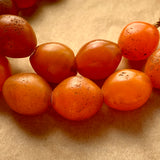 Large Orange Cherry Tomato Glass Beads