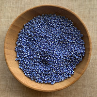 9° Vintage Venetian Blue Striped Seed Beads