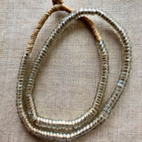 Antique Clear Dogon Donut Beads