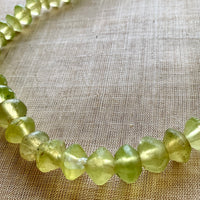 Greasy-Green Jonquil Vaseline Beads