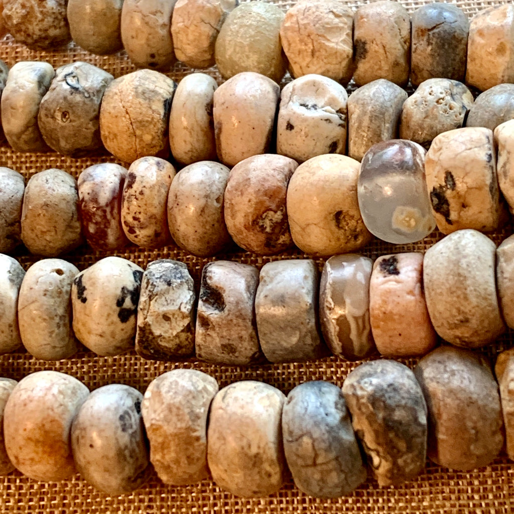 Ancient Quartz Crystal & Jasper Beads, Sudan