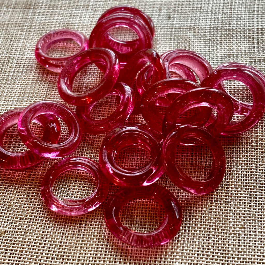 Fuchsia Glass Rings