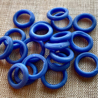 Cornflower Blue Glass Rings