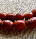 Strand of Antique Nigerian Red Jasper Beads