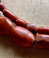 Strand of Antique Nigerian Red Jasper Beads