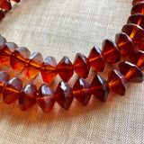 Dark Amber Glass Vaseline Beads
