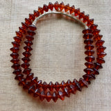 Dark Amber Glass Vaseline Beads