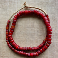 Pre-WWII Tiny Red Glass Beads, Japan