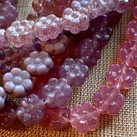 Purple & Clear Antique Glass Beads, 1700's