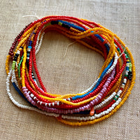 Set of 4 Strands Antique Seed Beads