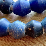 Blue Glass Bicone Bead
