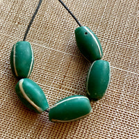 5 Rare Green Trade Beads