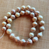 Strand of Round Irregular Pearls, 12mm