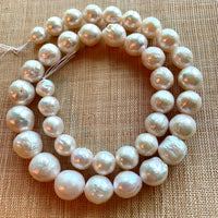 Strand of Round Irregular Pearls, 9-12mm