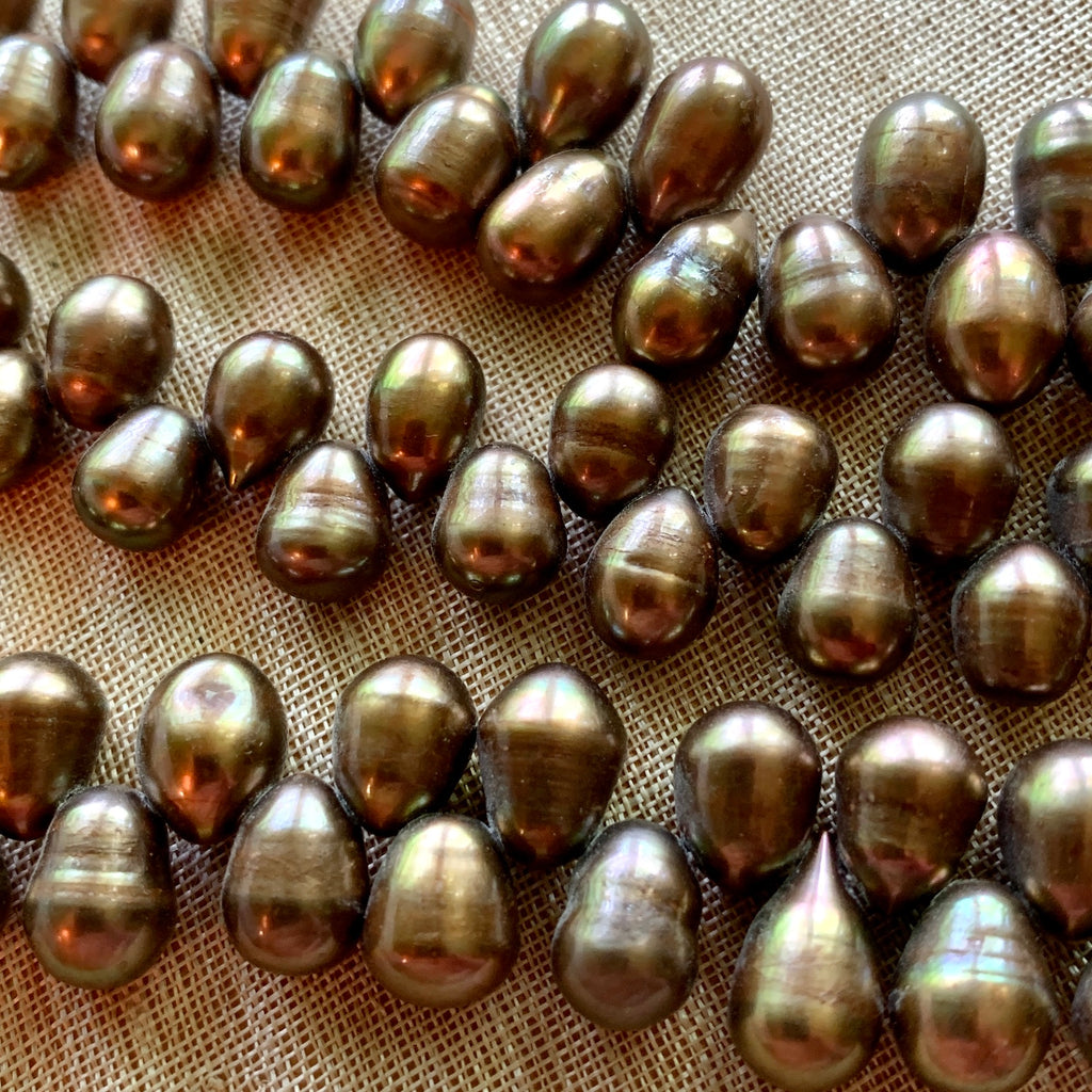 Brownish Briolette-Style Pearls