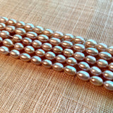 Strand of Gorgeous Light Pink Rice Pearls