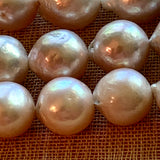 Strand of Roundish Irregular Pearls, 12mm