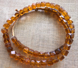Light Amber Cornerless Cube Beads