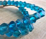 Aqua Cornerless Cube Beads