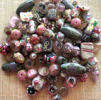 Pink Lamp-Wound Glass Mix