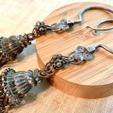 Pair of Antique Hmong Silver Earrings