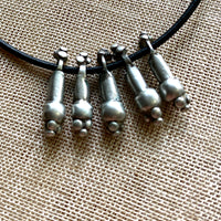 Set of 5 Antique Male Fertility Pendants