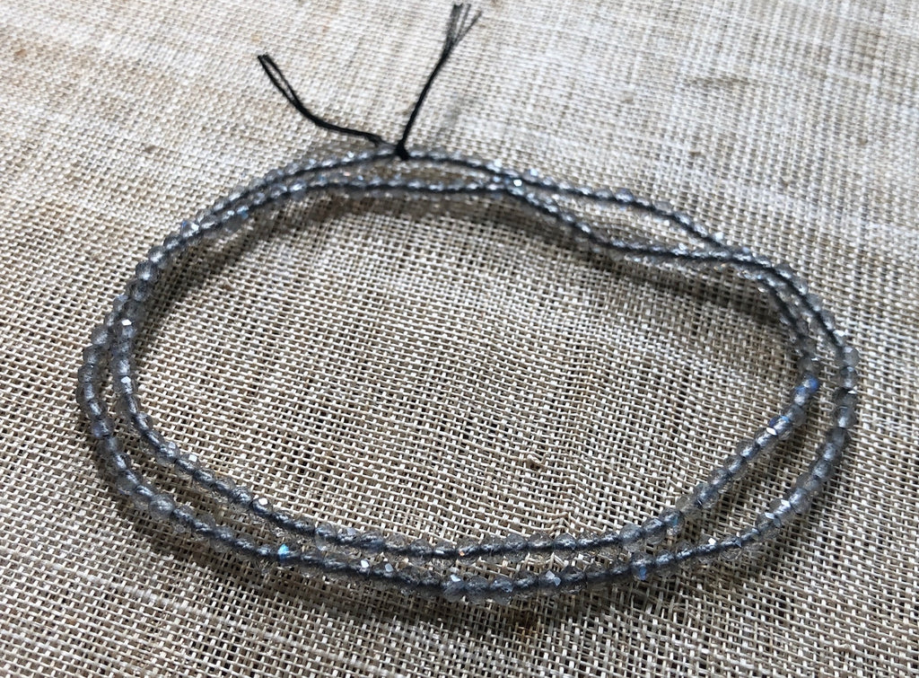 3mm Faceted Labradorite Beads