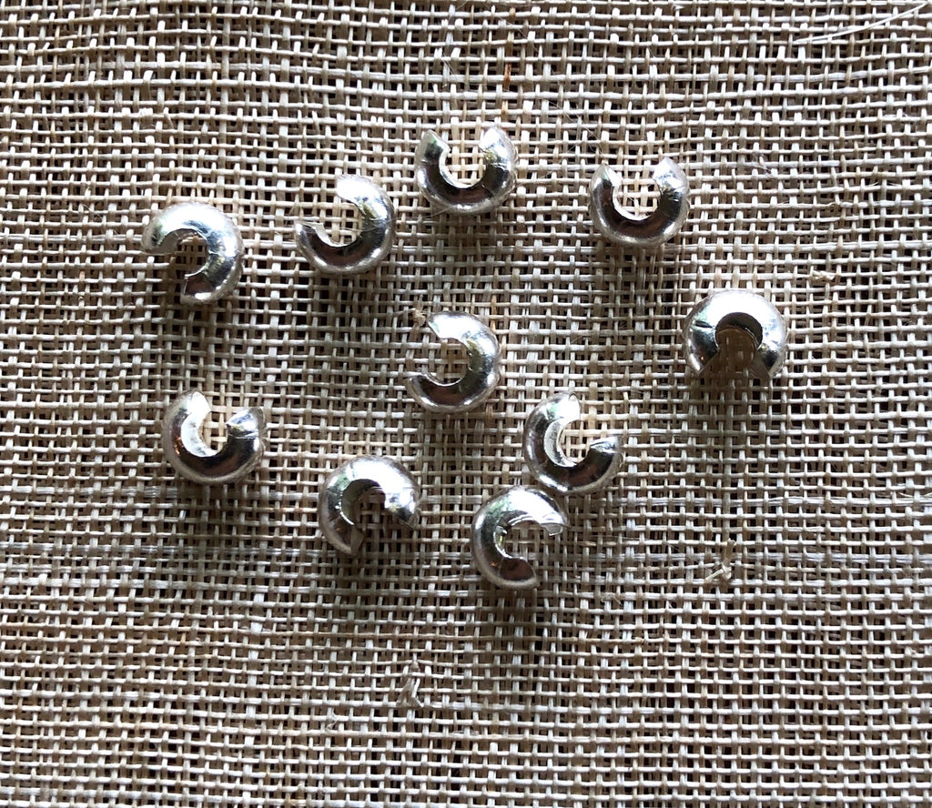 Sterling Silver 4mm Crimp Covers
