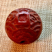Antique Cinnabar Ojime Bead, China