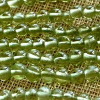 Small 3.5-4mm Round Peridot beads