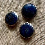 Sterling Bezel-Set Lapis Beads, Nepal