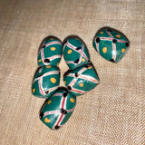 Green Criss-Cross Trade  Bead