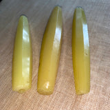 Large Bohemian Yellow Glass Bead