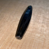Large Bohemian Black Glass Oblong Bead
