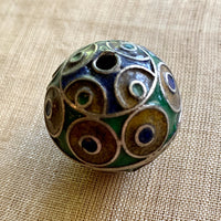 Green, Mustard, & Cobalt  Berber Bead