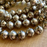 Set of 5 Berber  Shiny Silver Beads
