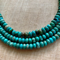 Afghan Turquoise Rondelle Beads