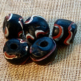 Antique Venetian Glass Beads, Set of 5