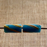 Rare Turquoise with Stripes Glass Beads