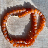 Bright Orange Recycled Glass Beads