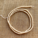 3mm  Potato Pearls, Creamy White