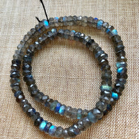 6mm Labradorite Faceted Rondelles